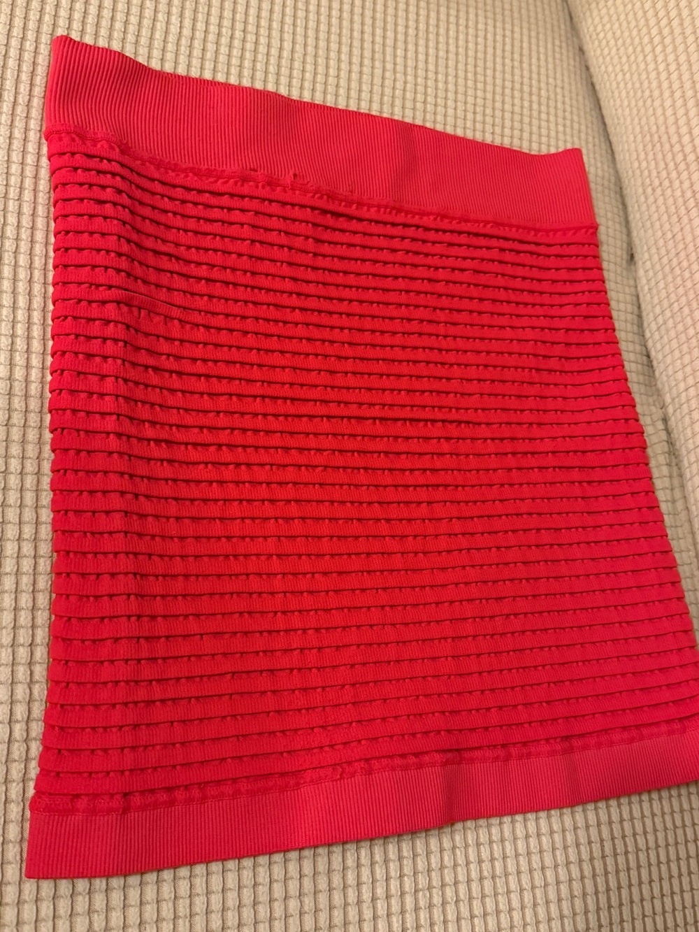 BCBG Red Knit Ribbed tube top - Women